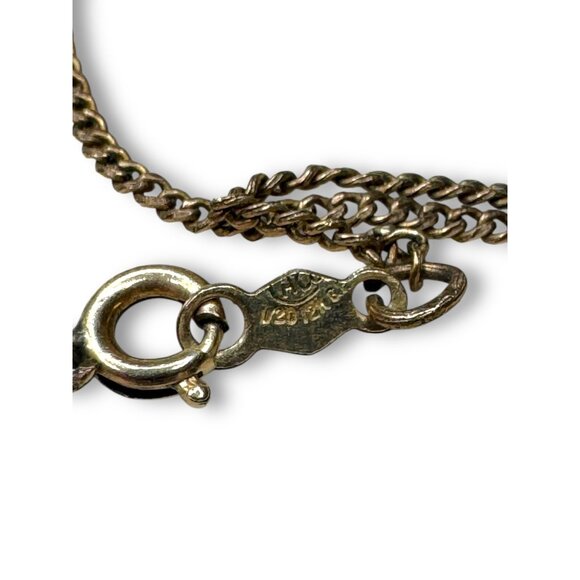 Victorian RBM Atrice Gold-Filled Engraved Locket Necklace 1915 Floral Design - Picture 8 of 8